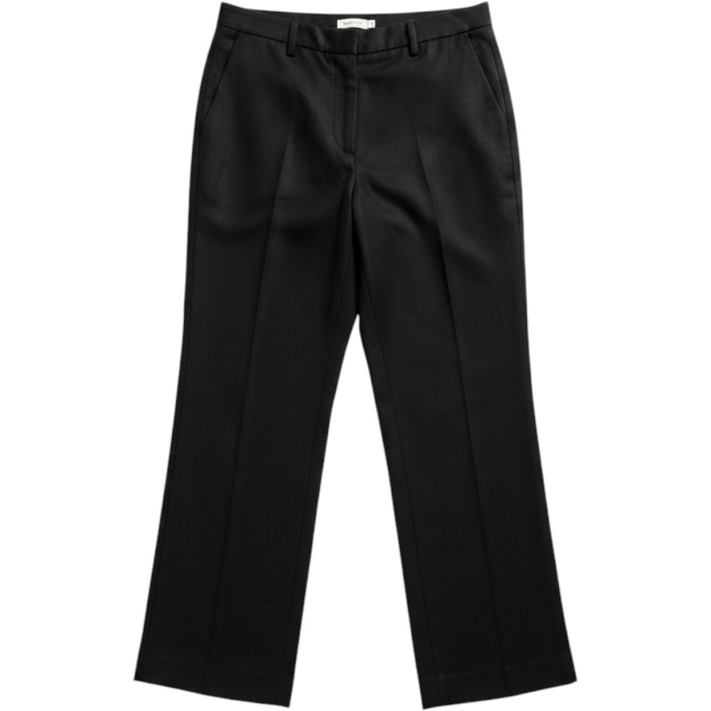 Vintage Minimalist Pant 8P Black Linen/Rayon Acetate Lined Office Career Capsule